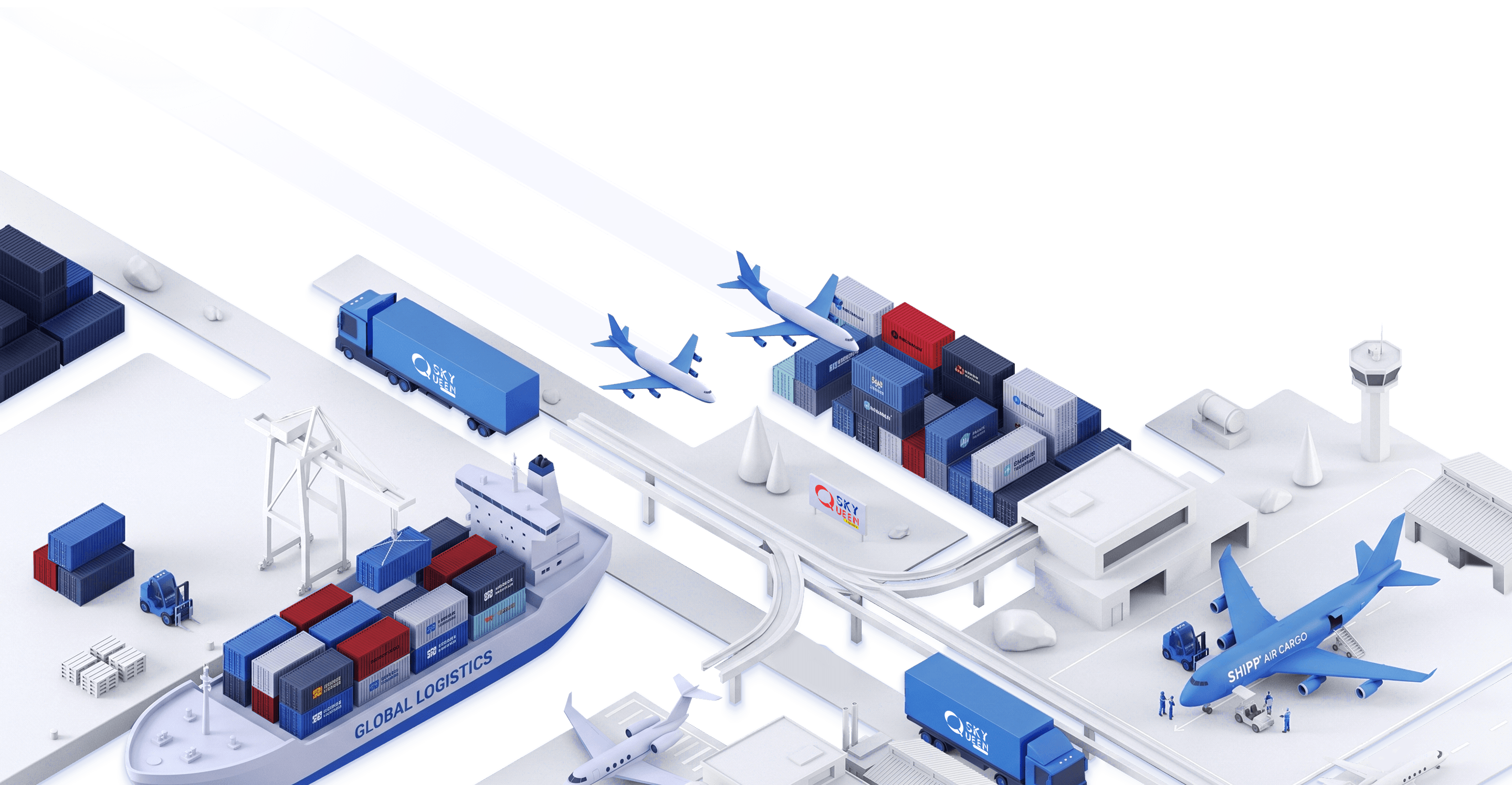 Sky Queen Logistics illustration banner