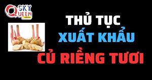 THỦ TỤC XUẤT KHẨU CỦ RIỀNG TƯƠI