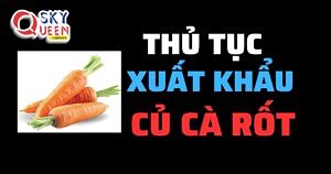 THỦ TỤC XUẤT KHẨU CỦ CÀ RỐT