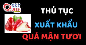 THỦ TỤC XUẤT KHẨU QUẢ MẬN TƯƠI