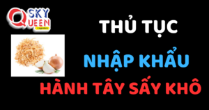 THỦ TỤC NHẬP KHẨU HÀNH TÂY SẤY KHÔ