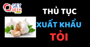 THỦ TỤC XUẤT KHẨU TỎI