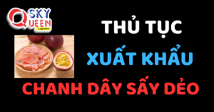 THỦ TỤC XUẤT KHẨU CHANH DÂY SẤY DẺO