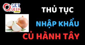 THỦ TỤC NHẬP KHẨU CỦ HÀNH TÂY