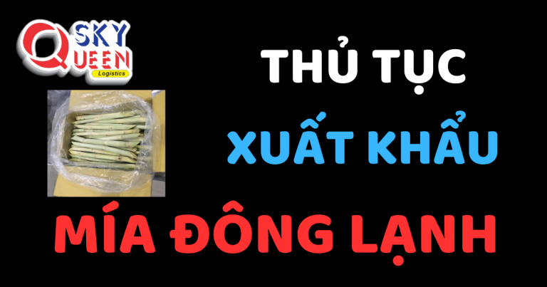 Thủ tục xuất khẩu Mía Đông Lạnh - Sky Queen Logistics.