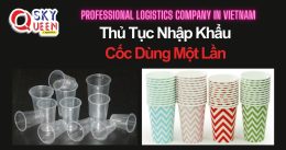 THỦ TỤC NHẬP KHẨU CỐC DÙNG MỘT LẦN